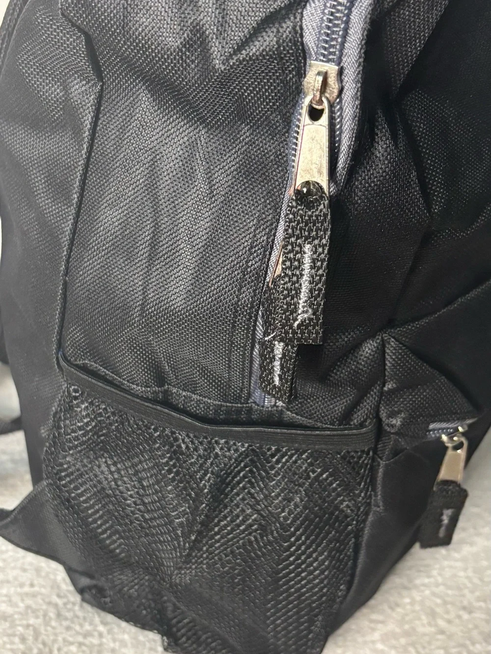 Classic Black Men's Backpack with Multiple Compartments